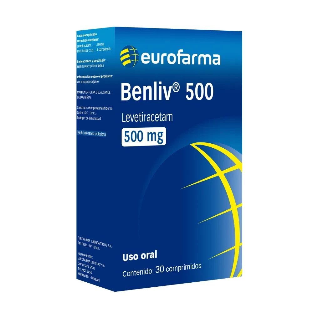 Benliv® - Levetiracetam 100mg/mL solución oral
Benliv® IV - Levetiracetam 100mg/mL solución inyectable Benliv® 500 - Levetiracetam 500mg comprimidos recubiertos Benliv® 1000 - Levetiracetam 1000mg comprimidos recubiertos