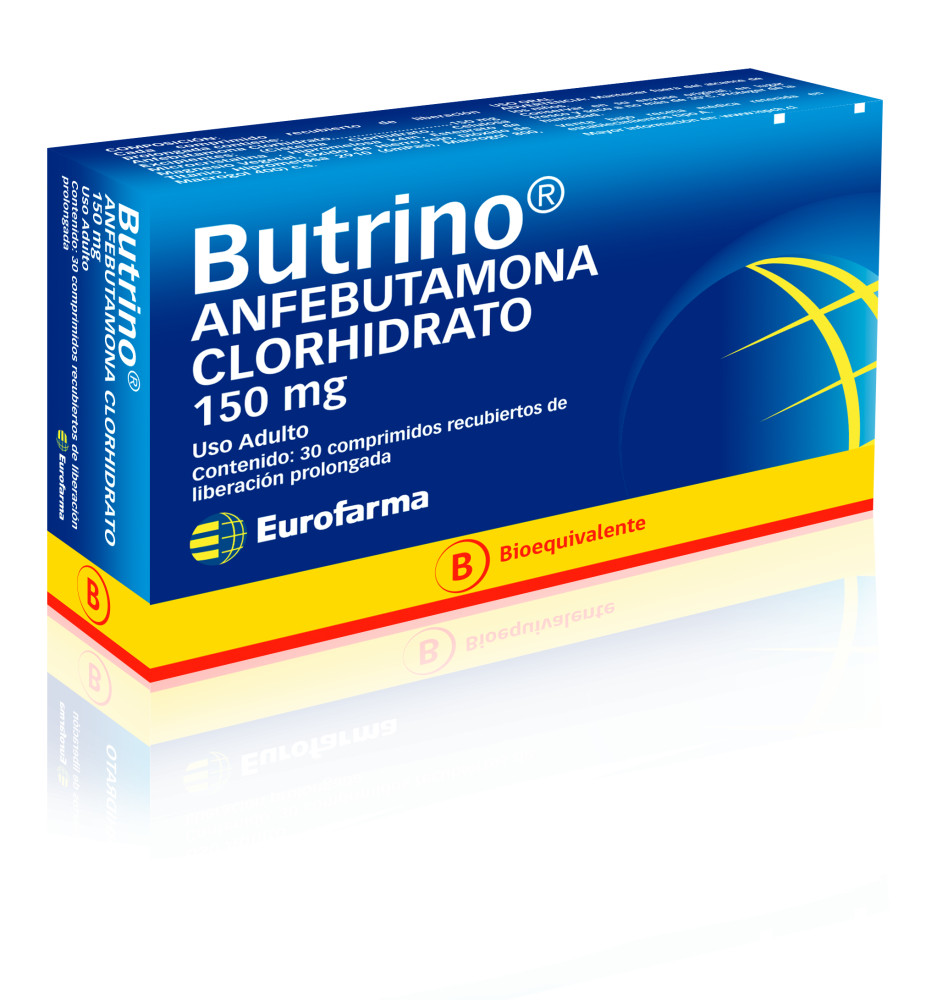 Butrino (Anfebutamona Clorhidrato / Bupropion) 150 mg.