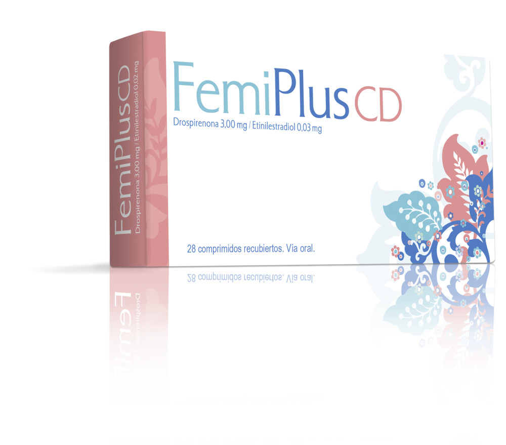Femiplus CD (Drospirenona 3 mg.+ Etinilestradiol 0,03 mg.) anticonceptivo oral