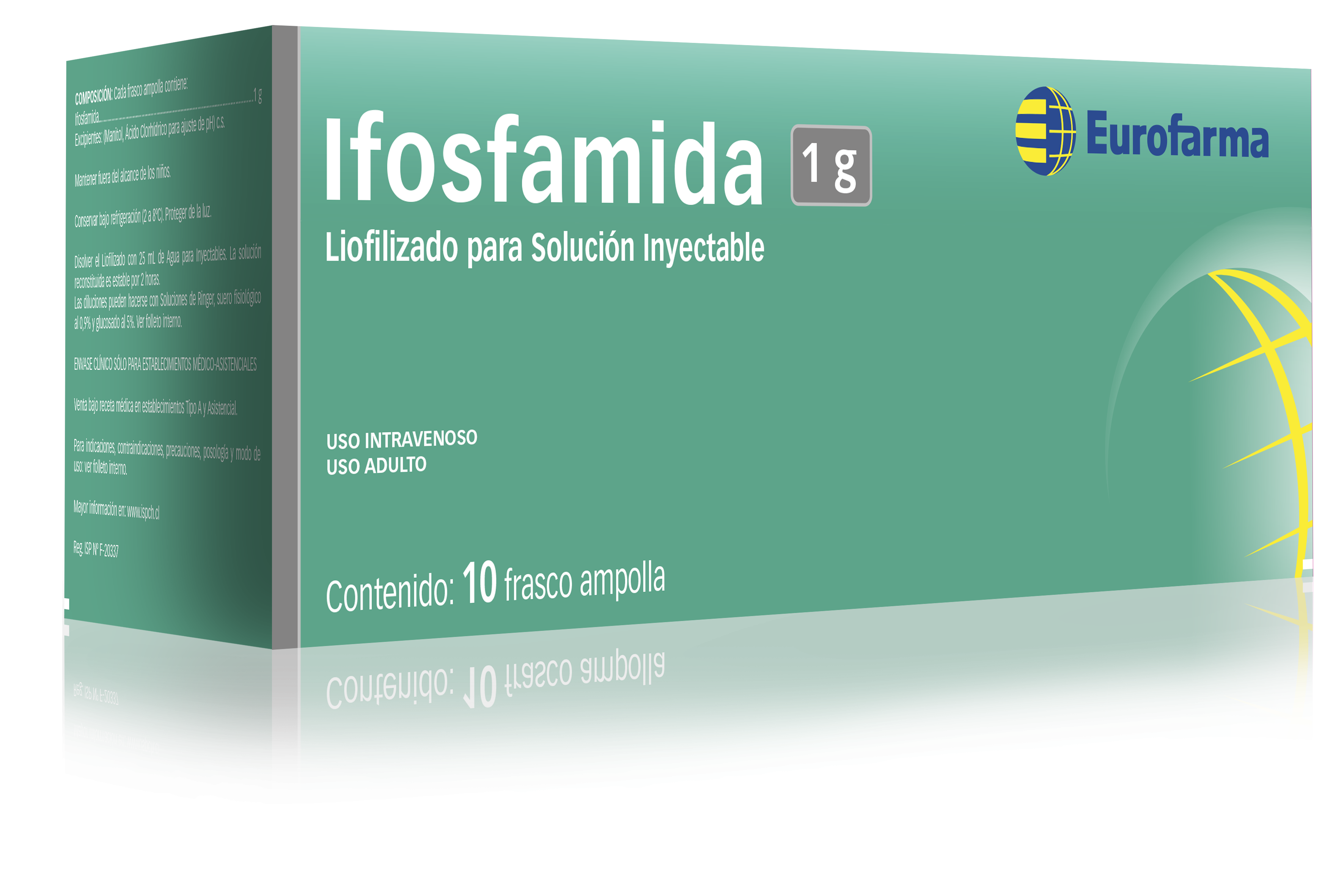 Ifosfamida 1g. inyectable 10 frasco ampolla