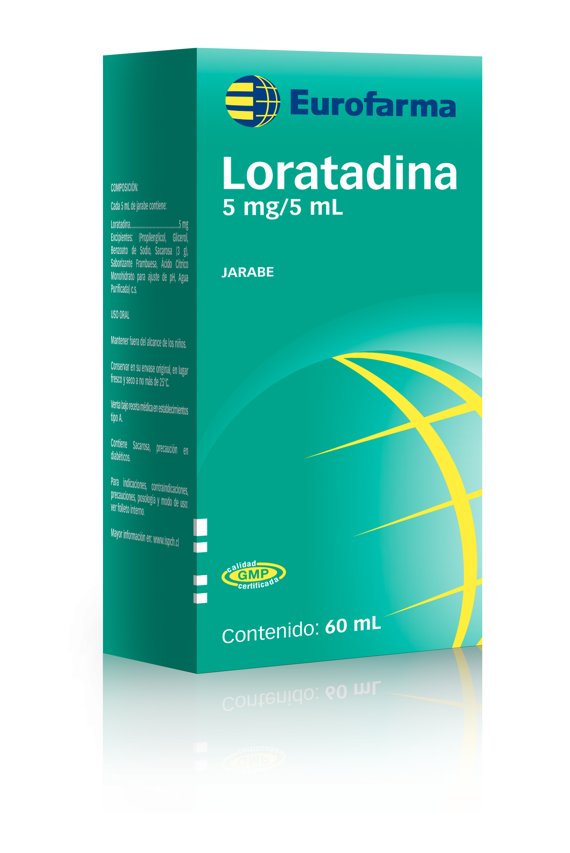 Loratadina 5 mg. en jarabe frasco de 60 mL