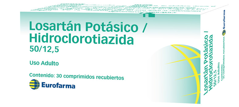 Losartán Potásico / Hidroclorotiazida  50 mg. / 12,5 mg.