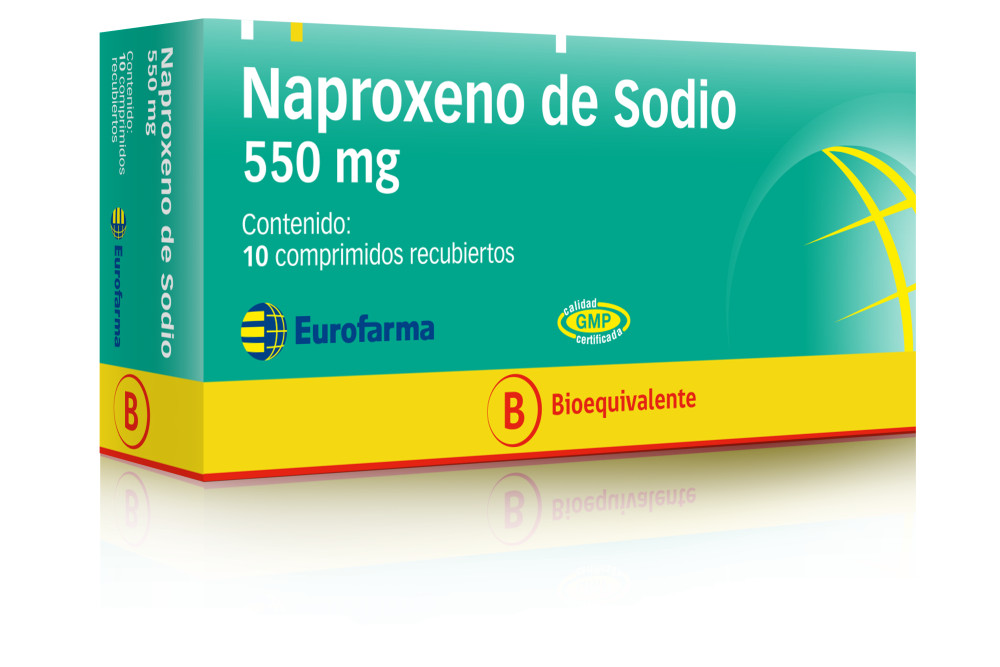 Naproxeno de Sodio 550 mg. comprimidos bioequivalente