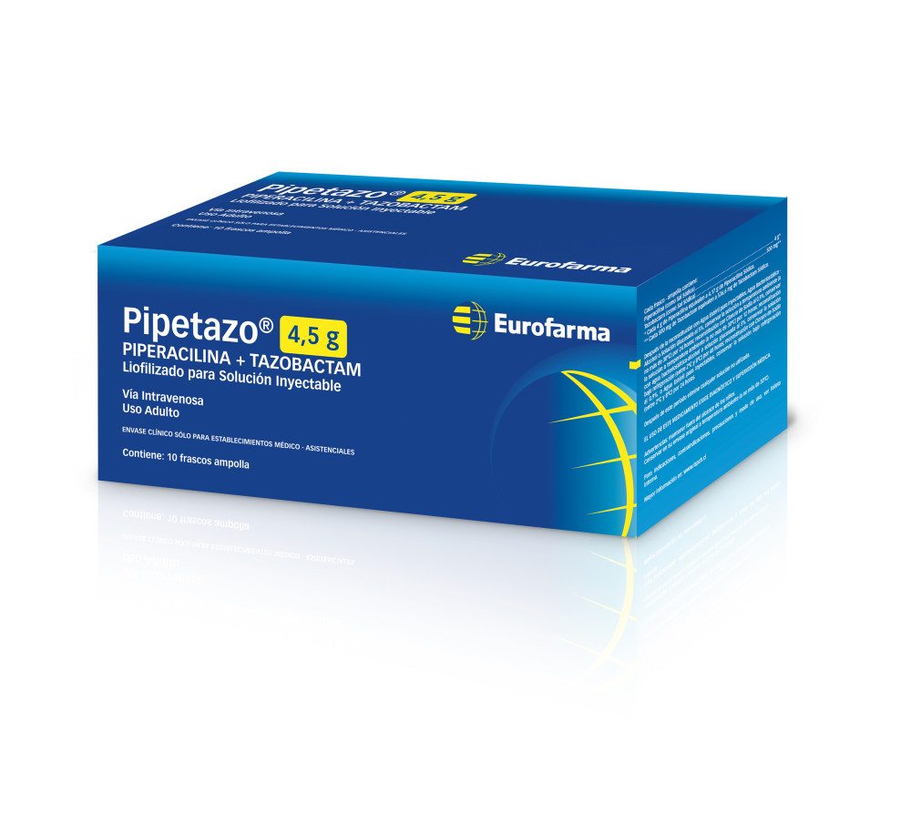 Pipetazo Liofilizado 4,5 g. (Piperacilina + Tazobactam) inyectable