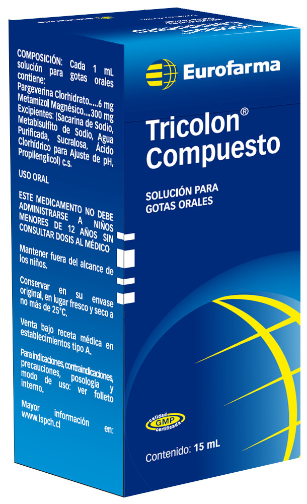 Tricolon Compuesto en gotas (Pargeverina Clorhidrato 6 mg + Metamizol Magnésico 300 mg.)