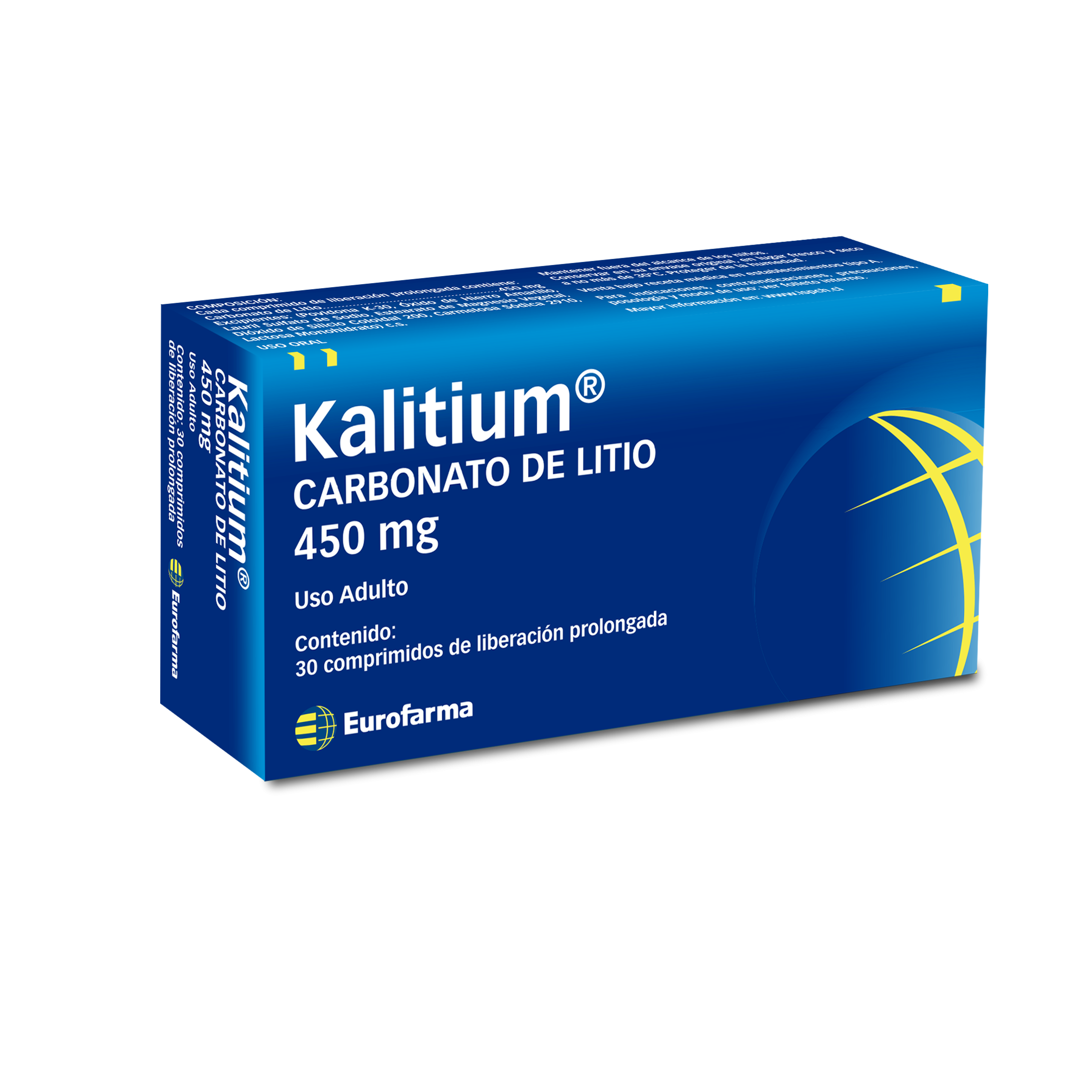 Kalitium 450 mg. (Carbonato de Litio)