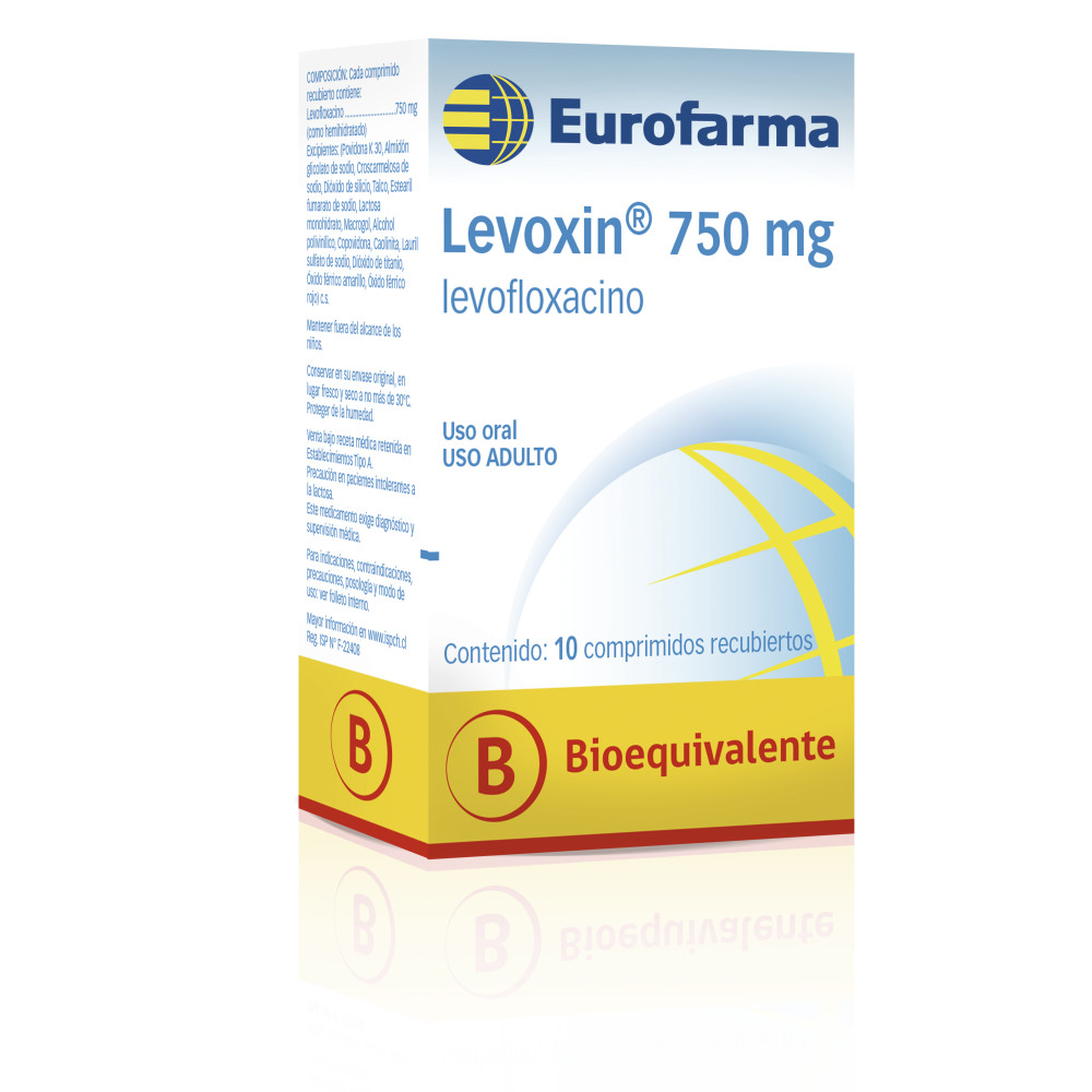 Levoxin 750 mg. (Levofloxacino) bioequivalente