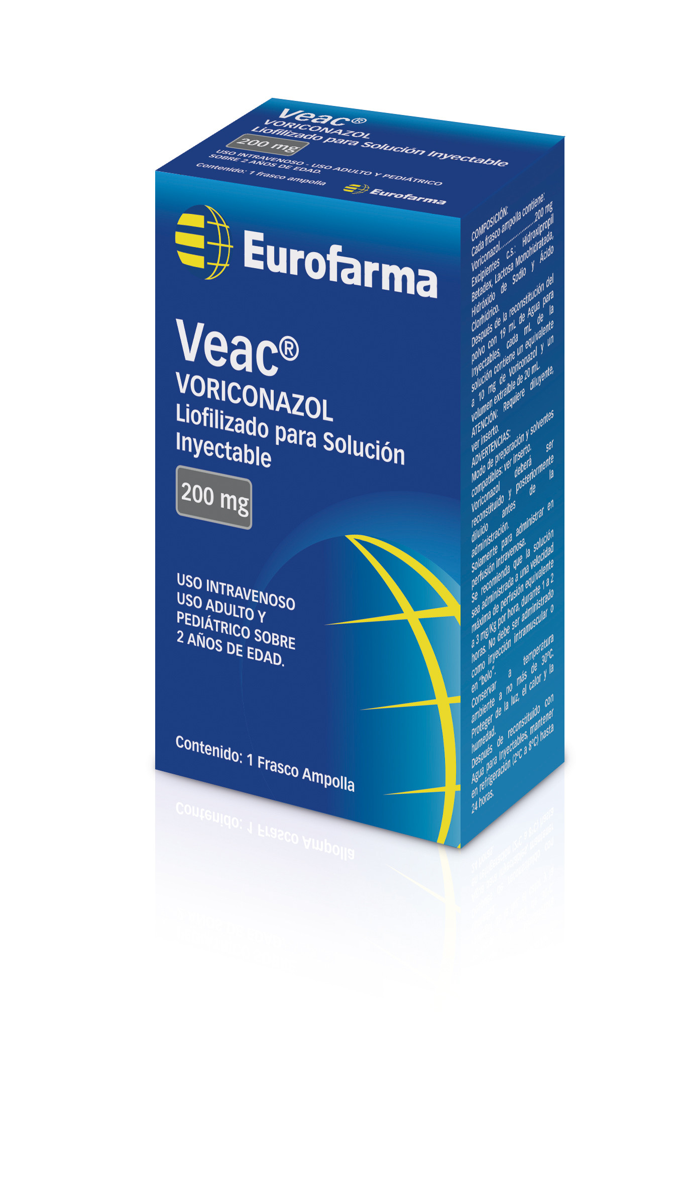 VEAC 200 mg. (Voriconazol) inyectable