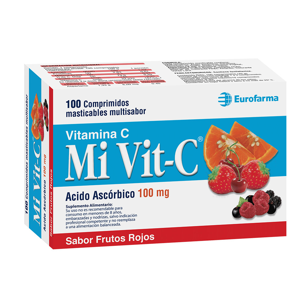 Mi Vit - C 100 mg. (Ácido Ascórbico) comprimidos masticables