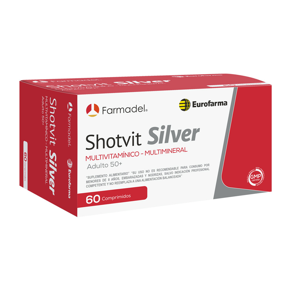 Shotvit Silver adultos + 50 años (Multivitamínico - Multimineral) comprimidos